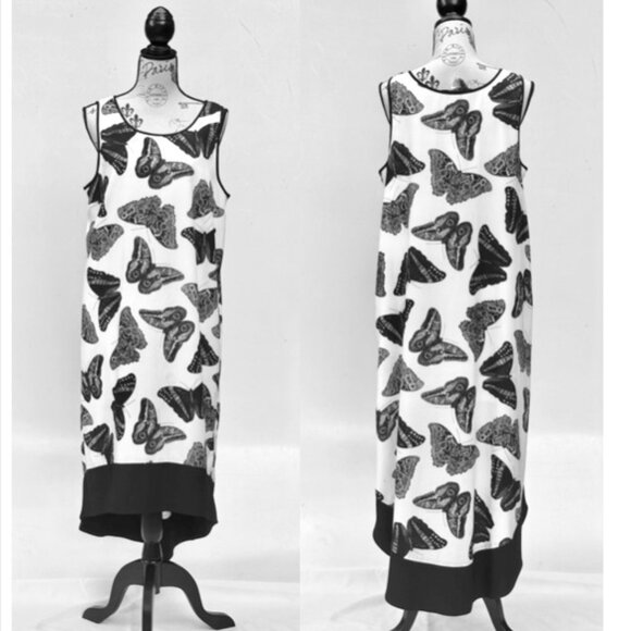 Kenzie Butterflies - Hi-Low / B&W Summer dress for work, play, and vacay! - Picture 1 of 4